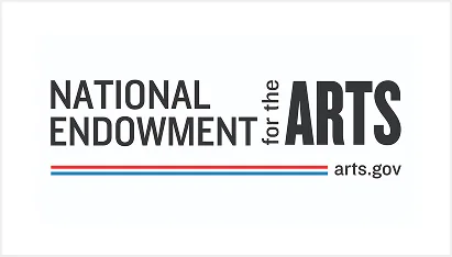 National Endowment for the Arts logo with the text 'arts.gov' and a red and blue horizontal line beneath the text.